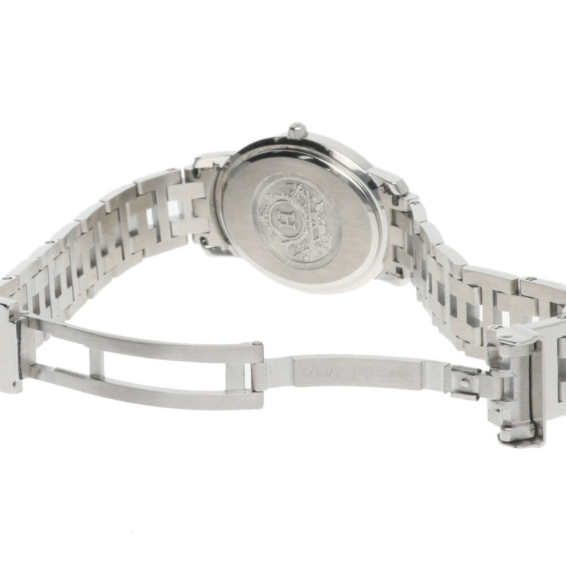 Hermès Clipper Oval 腕錶,不鏽鋼,C01.510,石英機芯,已拋光,女士,HERMES-8