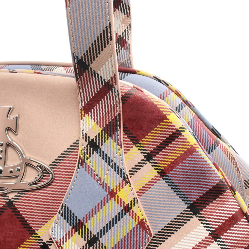 Vivienne Westwood YASMINE LARGE 手提包 47010006W 皮革 粉紅色 棕色 二手-4