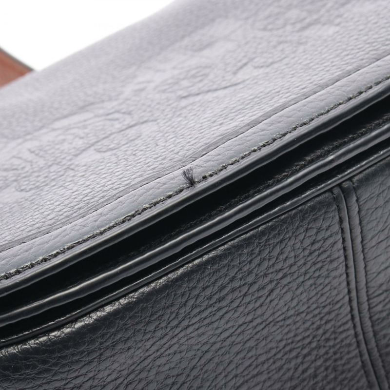 COACH 馬車肩斜背包 C4058 皮革 黑色 二手 女款-5