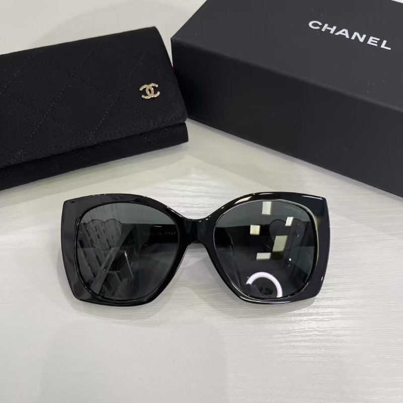 Chanel 黑銀愛心 CH5519 太陽眼鏡 全新全配-4