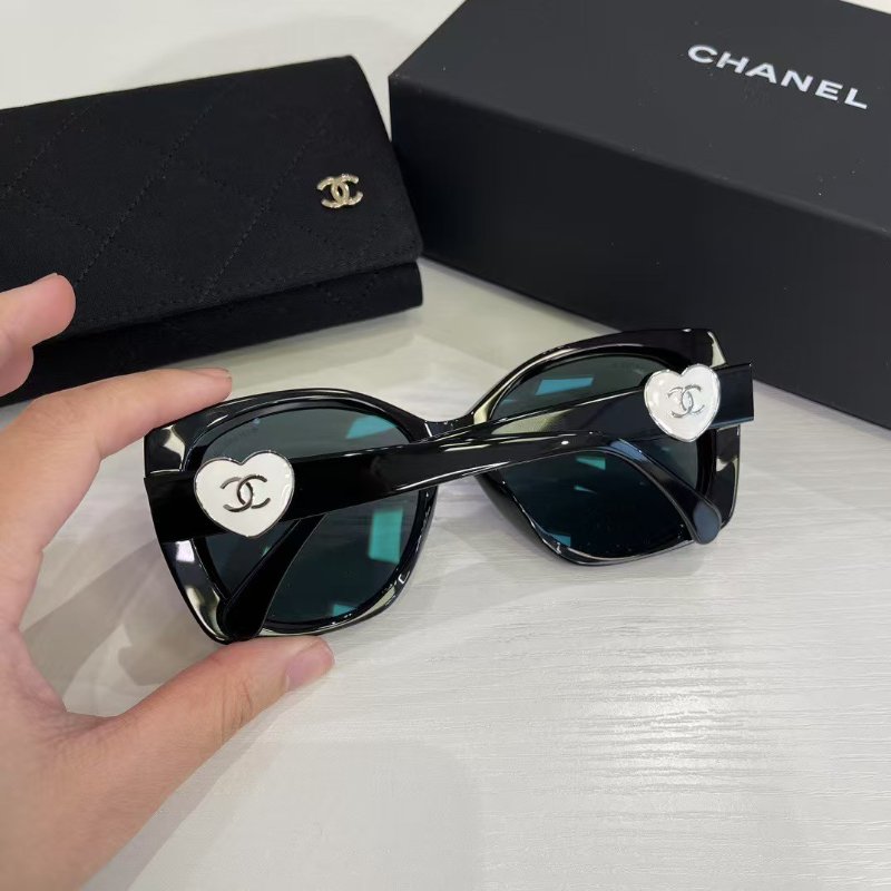 Chanel 黑銀愛心 CH5519 太陽眼鏡 全新全配-5