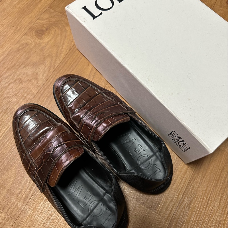 「原價36000」Loewe Anagram 兩穿壓紋樂福拖鞋-1