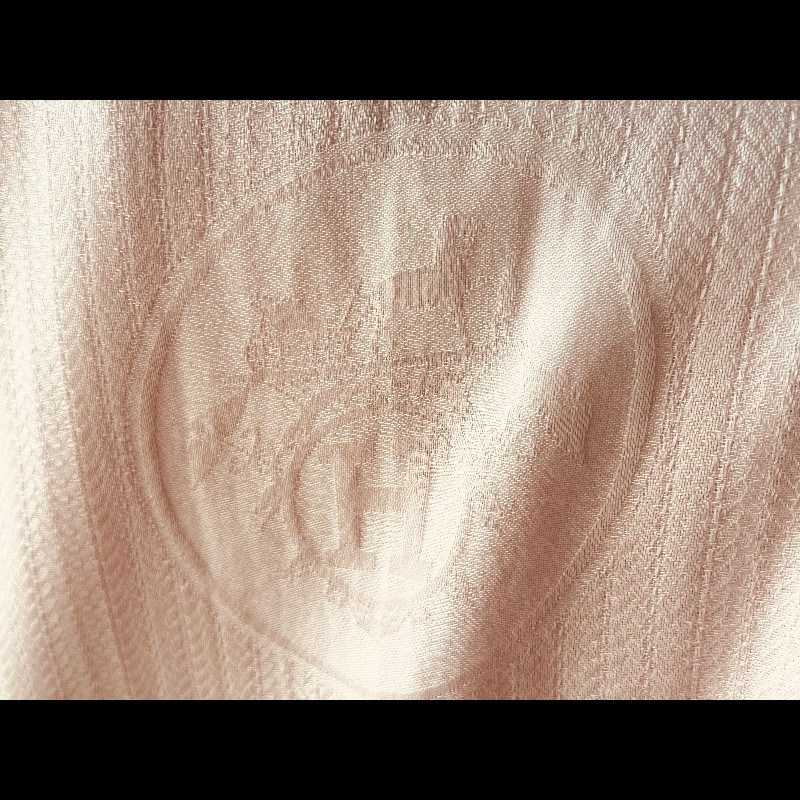 愛馬仕粉色優雅圍巾-0