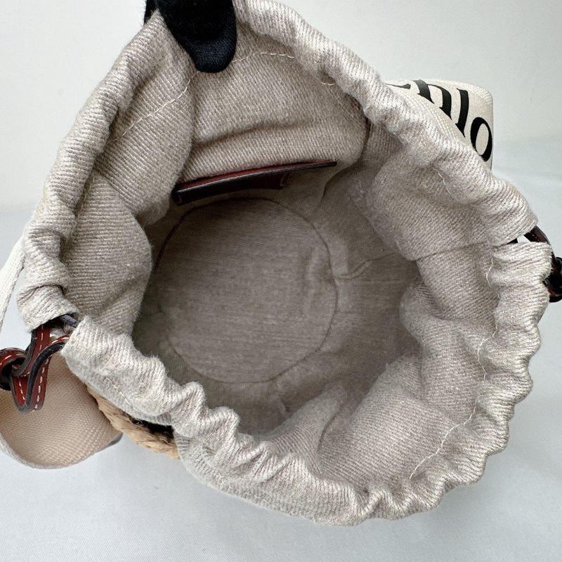 CHLOE Woody小號草編水桶包-6