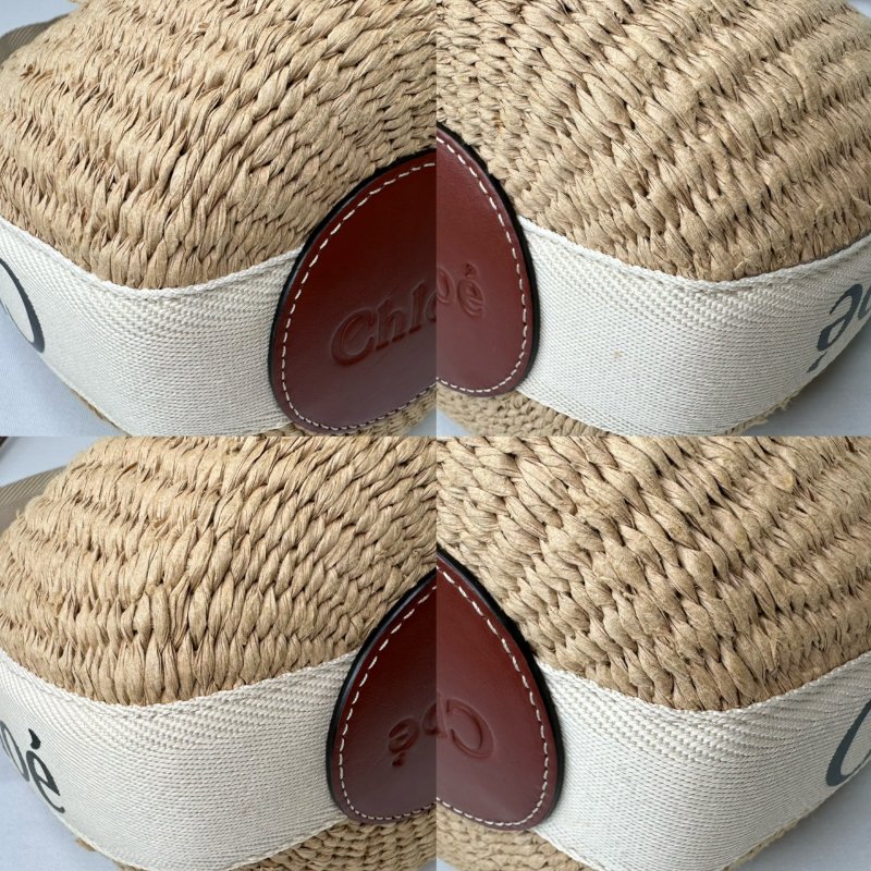 CHLOE Woody小號草編水桶包-9