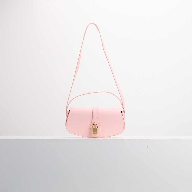 二手Celine tabou鎖頭腋下包/淡粉色-0