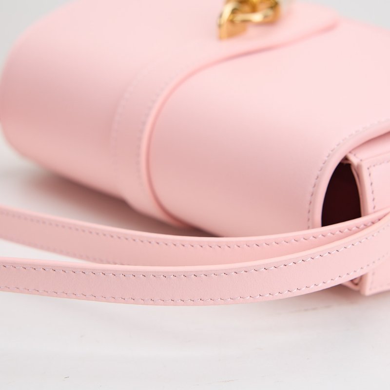 二手Celine tabou鎖頭腋下包/淡粉色-8