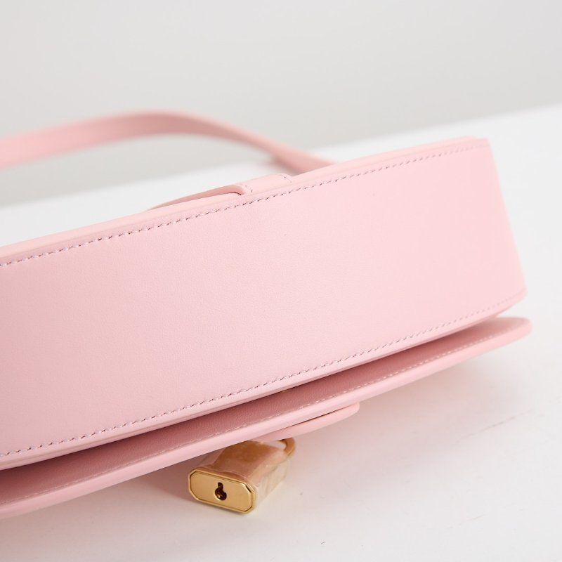 二手Celine tabou鎖頭腋下包/淡粉色-14