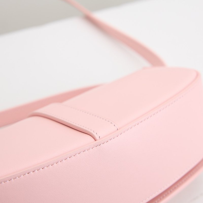 二手Celine tabou鎖頭腋下包/淡粉色-15