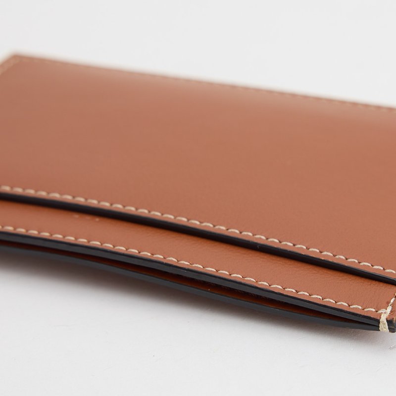 二手Celine 浮雕凱旋門卡夾 焦糖色-9