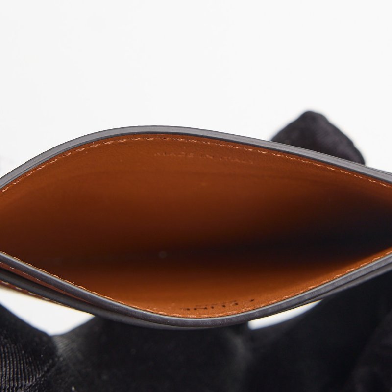 二手Celine 浮雕凱旋門卡夾 焦糖色-12