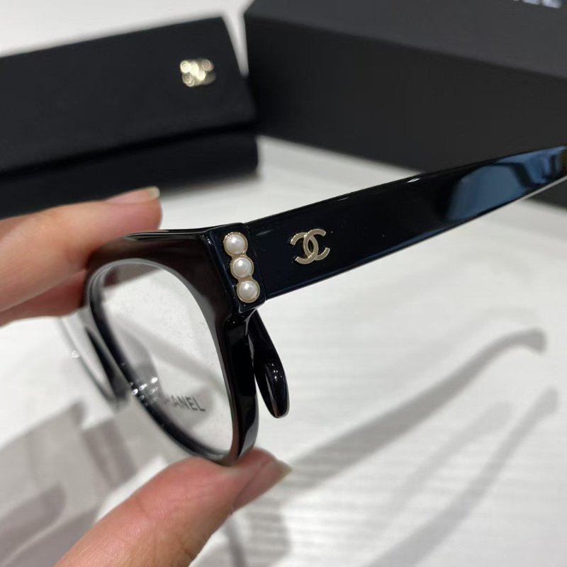 Chanel CH3440 貓眼設計遮顴骨 平光眼鏡 全新全配-6