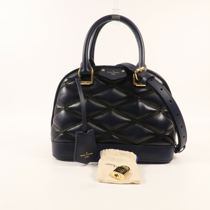 LOUIS VUITTON Malletage Alma BB金扣手挽肩背兩用袋-11