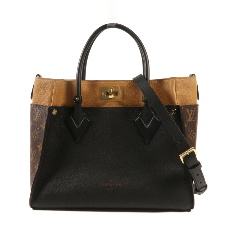 LOUIS VUITTON Monogram/牛皮皮革On My Side MM金扣手挽肩背兩用袋-0