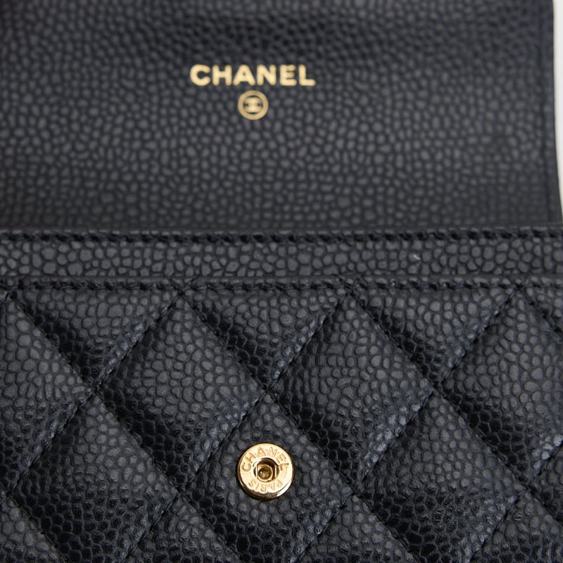 二手Chanel cf卡包/黑金牛-11