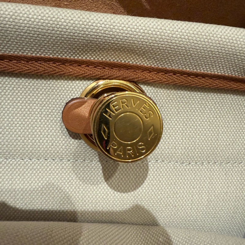 Herbag 31金扣帆布拼皮-12