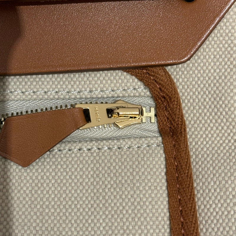 Herbag 31金扣帆布拼皮-14
