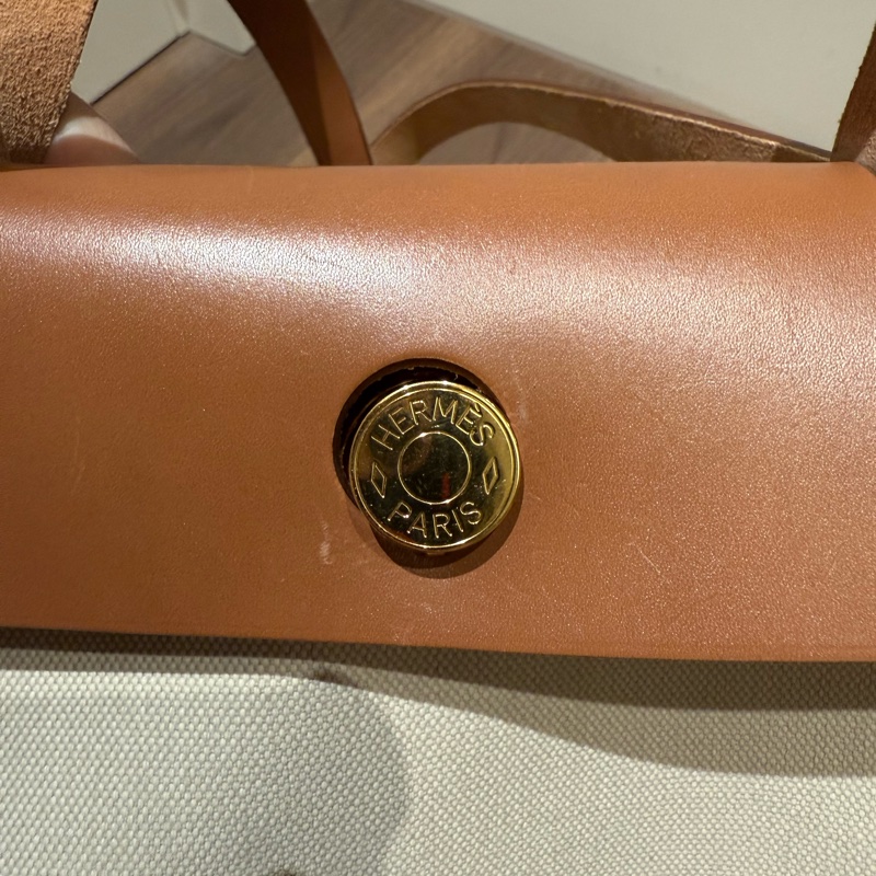 Herbag 31金扣帆布拼皮-20