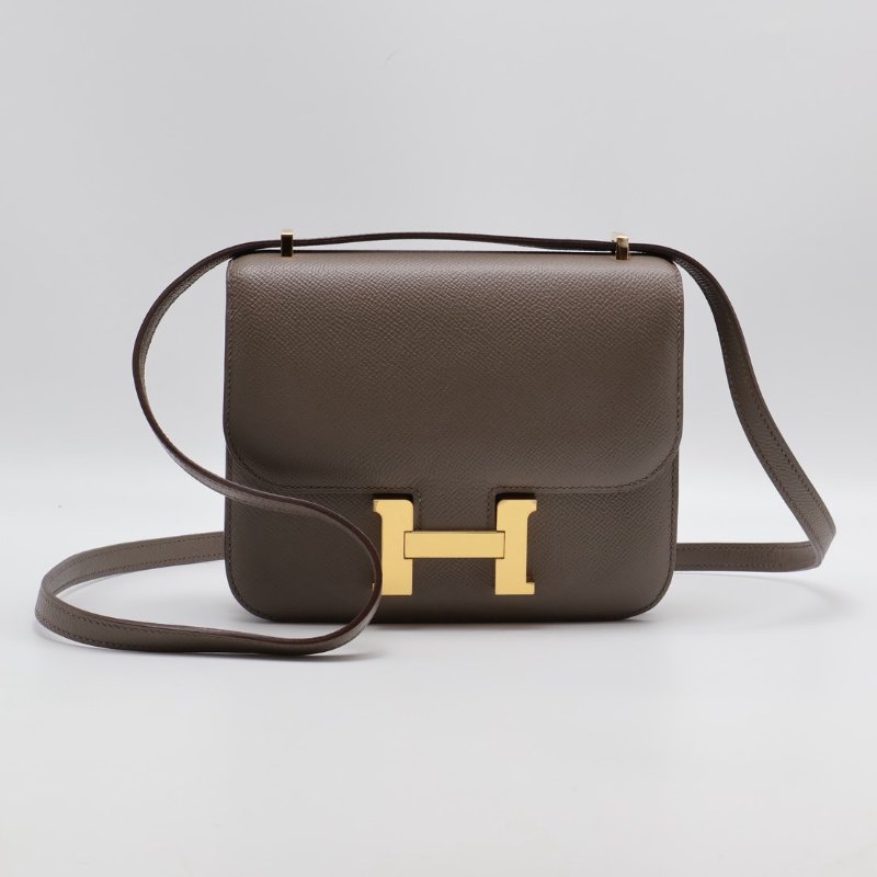 HERMES Mini constance 19 - 錫器灰金 Z-0