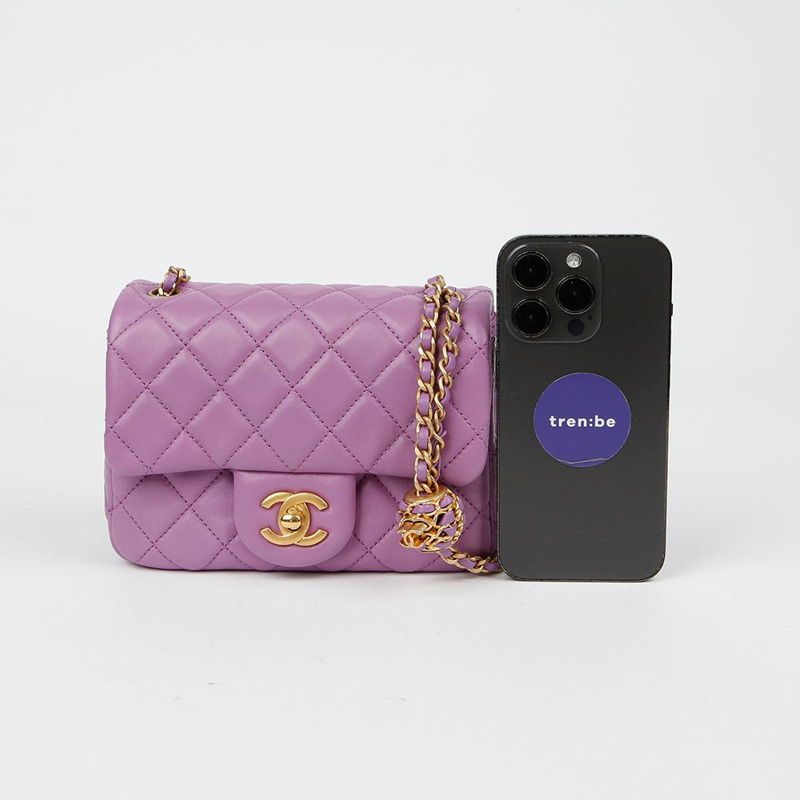 CHANEL AS1786 Petit Sac 金色球鏈單肩斜背包-7