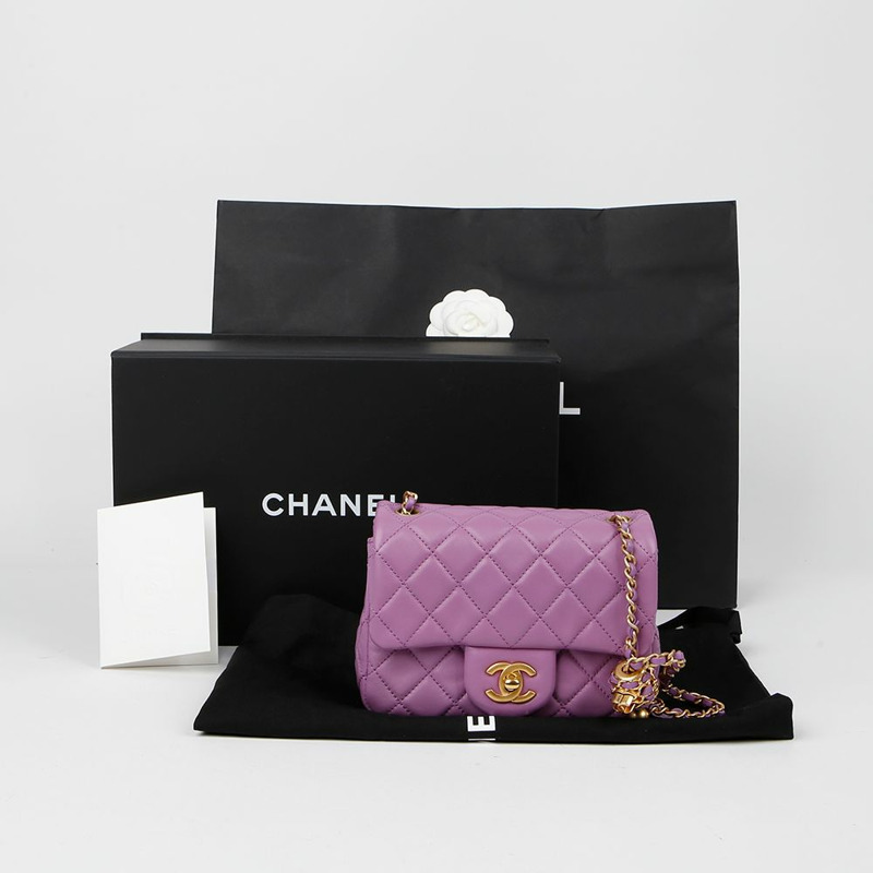 【包稅】CHANEL AS1786 Petite Sac 金色球鏈單肩斜背包-0