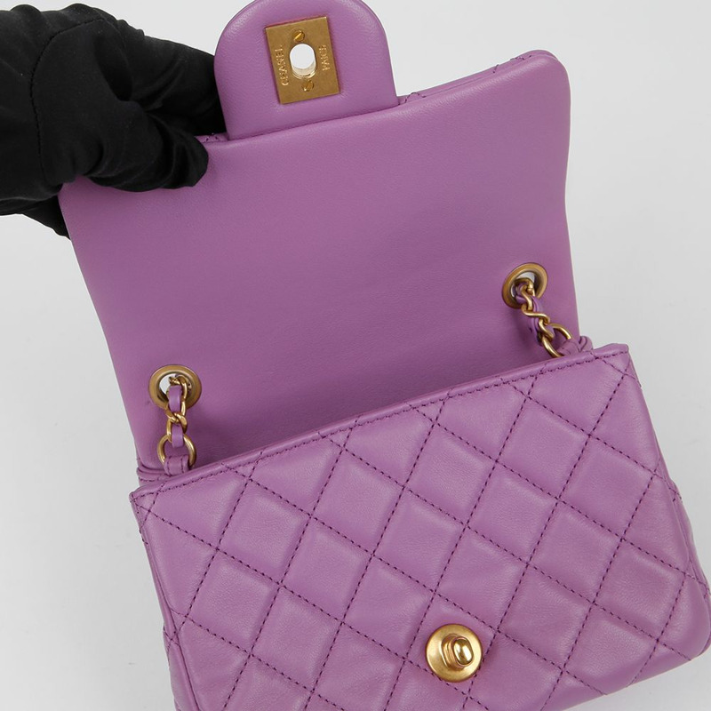 【包稅】CHANEL AS1786 Petite Sac 金色球鏈單肩斜背包-8