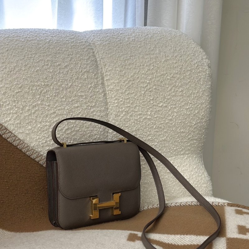 HERMES Mini constance 19 - 錫器灰金 Z-2