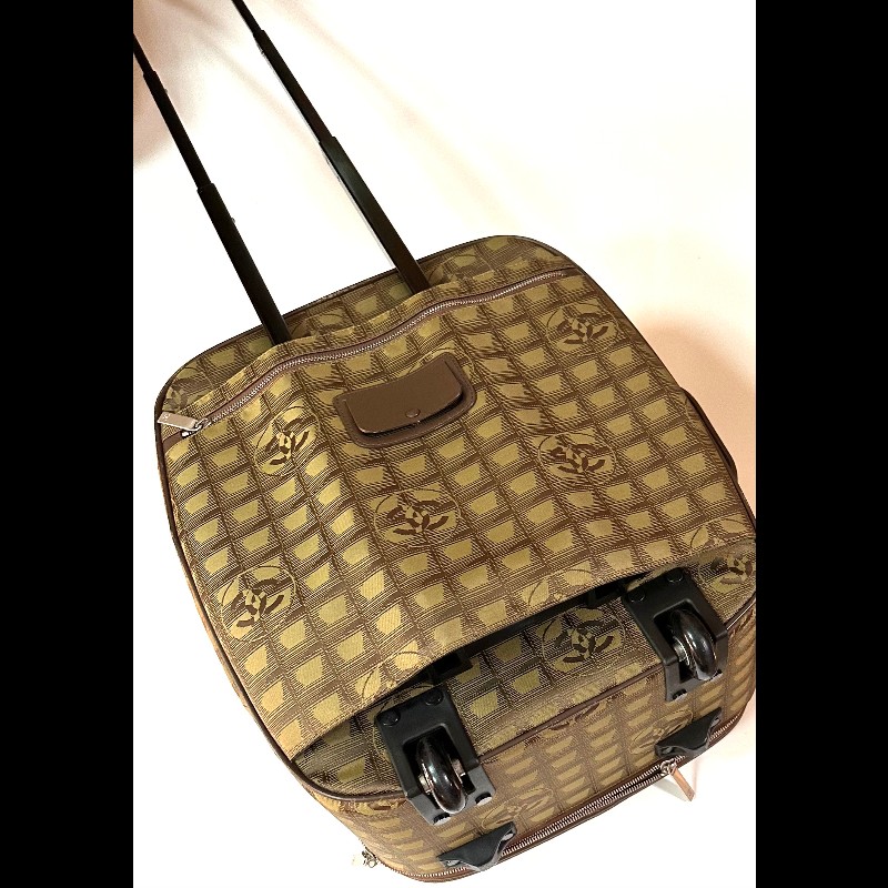 Chanel khaki Travel Line 卡其色旅行系列滾輪旅行箱-10