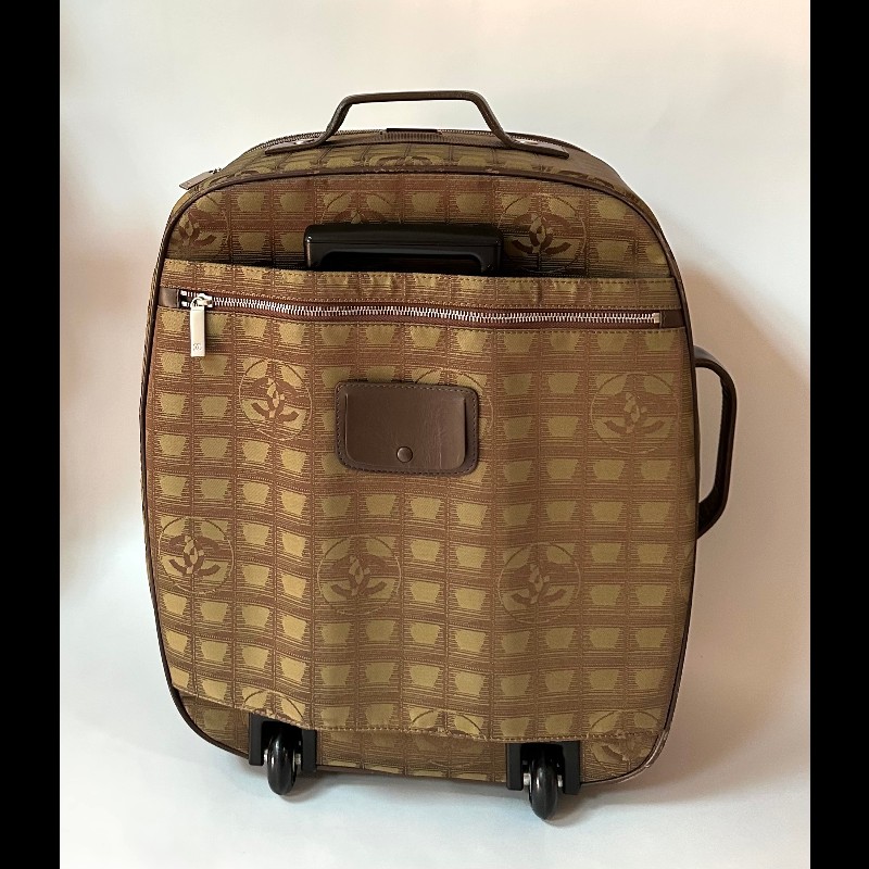 Chanel khaki Travel Line 卡其色旅行系列滾輪旅行箱-13