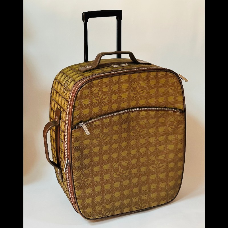 Chanel khaki Travel Line 卡其色旅行系列滾輪旅行箱-14