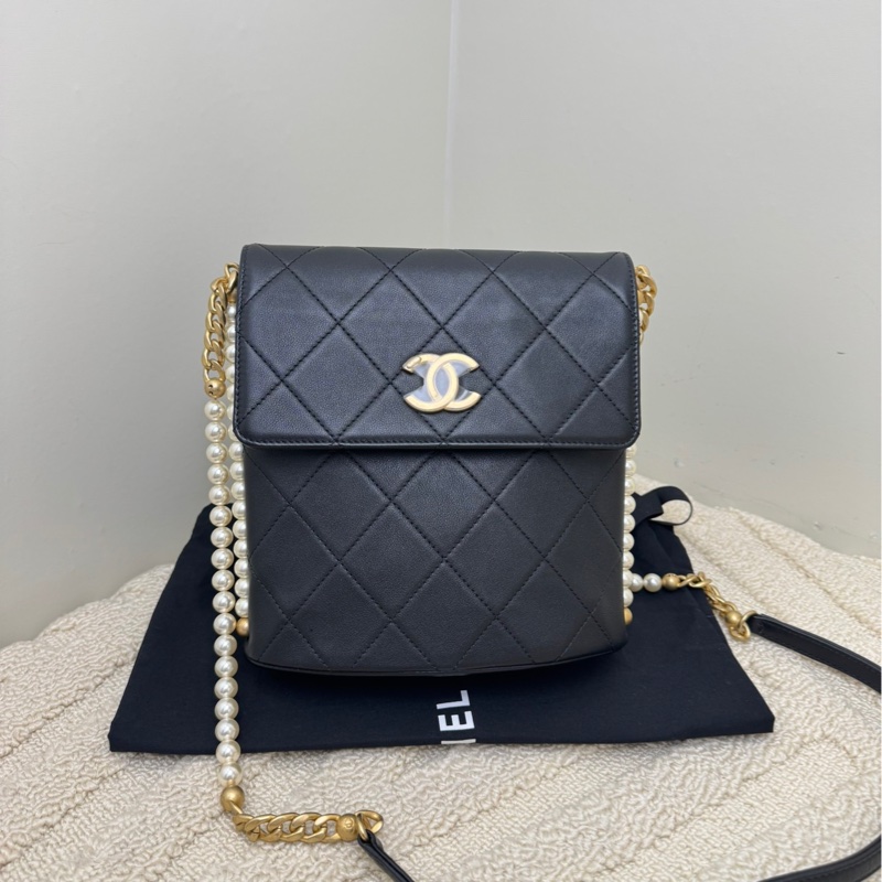 【閒置❤️ 】Chanel Gabrielle流浪金扣珍珠鏈條斜挎單肩包-1