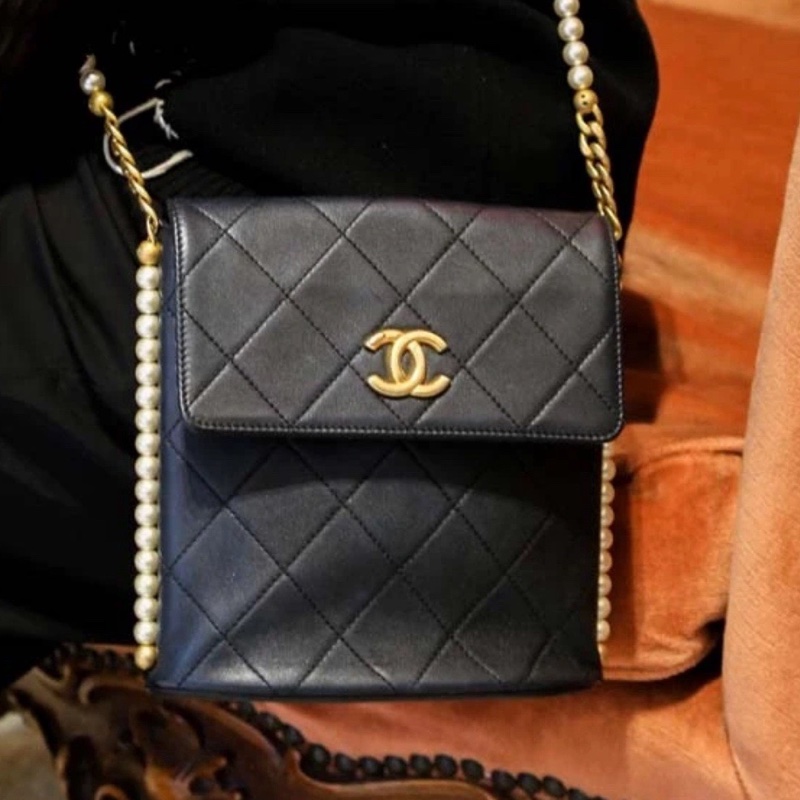 【閒置❤️ 】Chanel Gabrielle流浪金扣珍珠鏈條斜挎單肩包-2