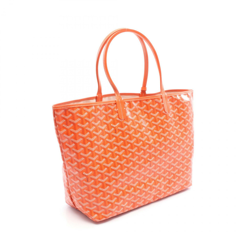 GOYARD Saint Louis PM 手袋 帆布 橘白多色 二手 女款-1