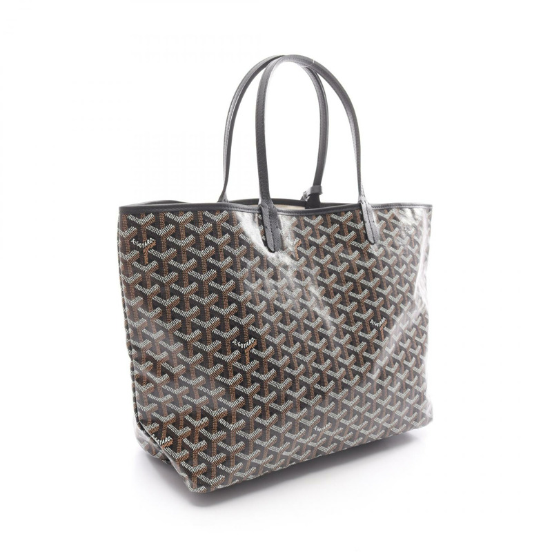 GOYARD Saint Louis PM 手袋 帆布 皮革 黑色 多色 二手 女士-1