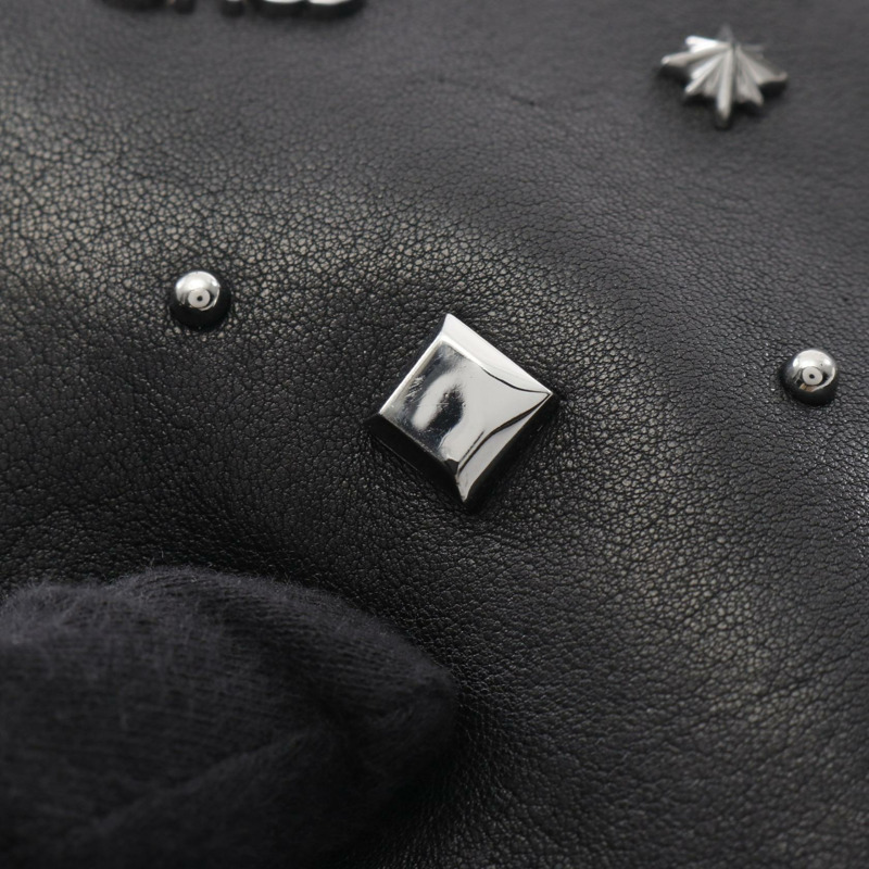 JIMMY CHOO 商務手拿包 皮革 黑色 二手 女款 標誌-8