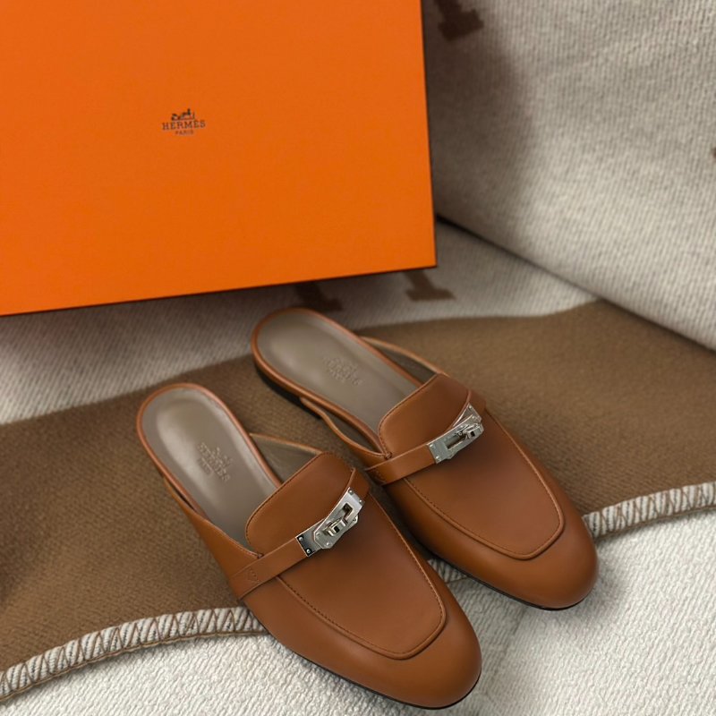 HERMES Oz mule穆勒鞋 - 金棕銀 38.5-2
