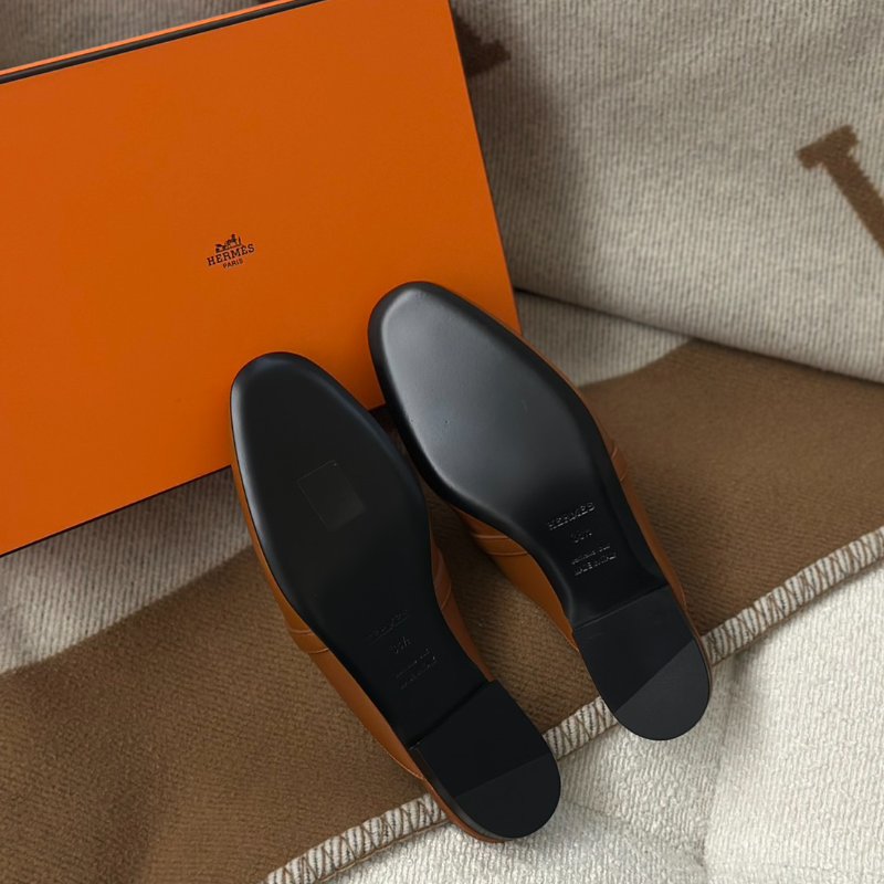 HERMES Oz mule穆勒鞋 - 金棕銀 38.5-4