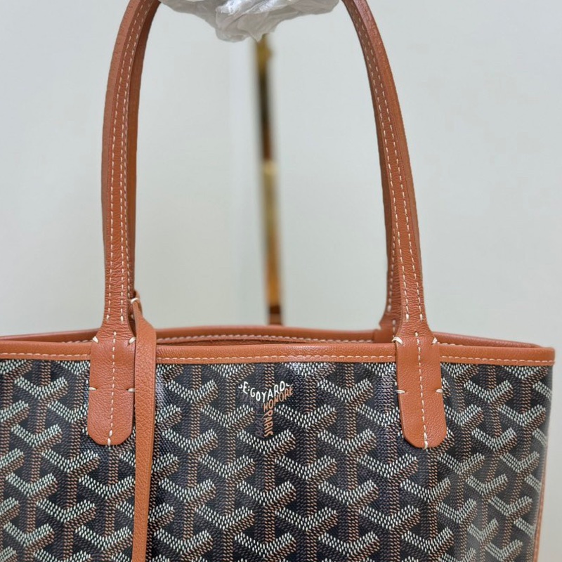 【閒置❤️】 Goyard saint Louis mini托特包焦糖色小牛皮手提單肩包-4