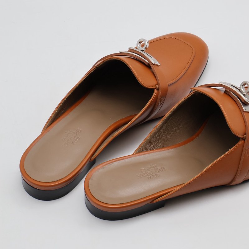 HERMES Oz mule穆勒鞋 - 金棕銀 38.5-4