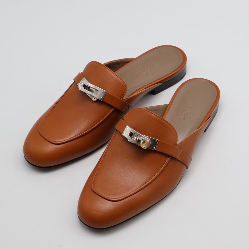 HERMES Oz mule穆勒鞋 - 金棕銀 38.5-5