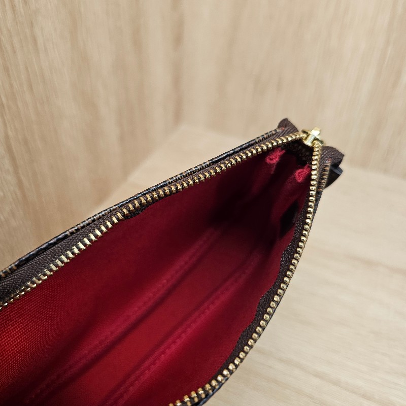 [品況優❣️] LV棋盤格金釦拉鏈Mini麻將包-10