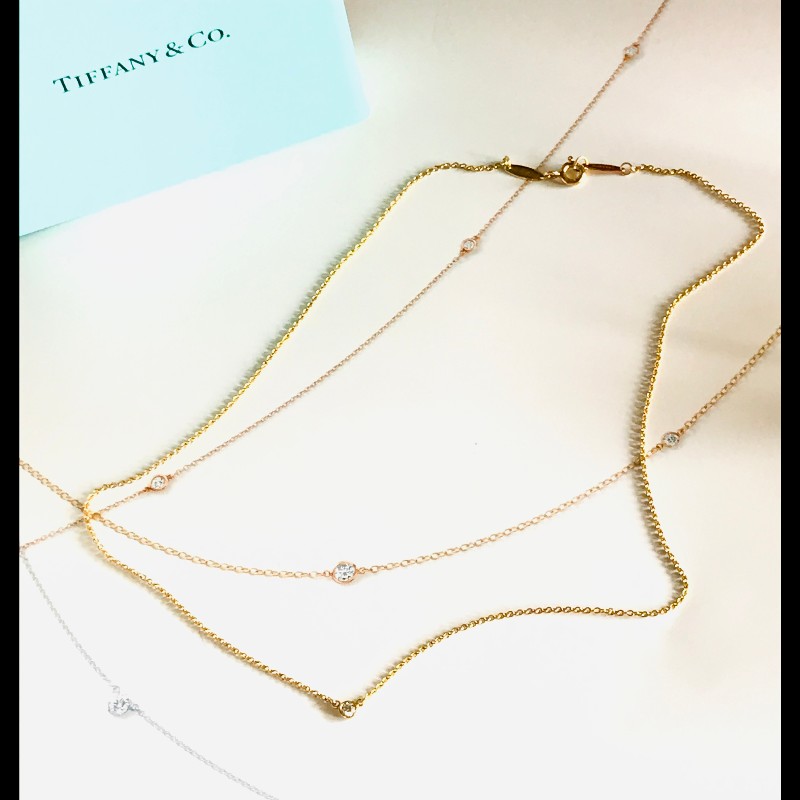 Tiffany diamond by the yard 18k金 鑽石項錬-6