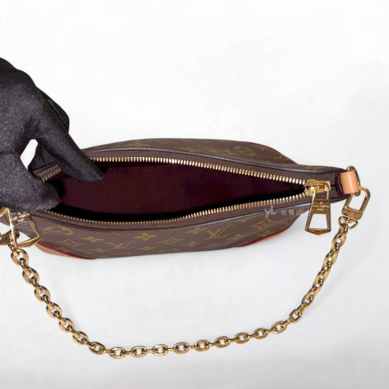 LV Boulogne PM原花拼苯染皮牛角肩背包M45832-5