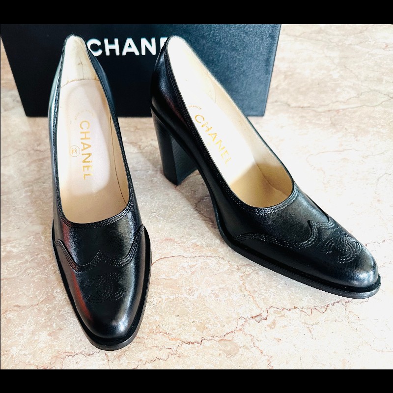 Chanel雙C高跟鞋-8