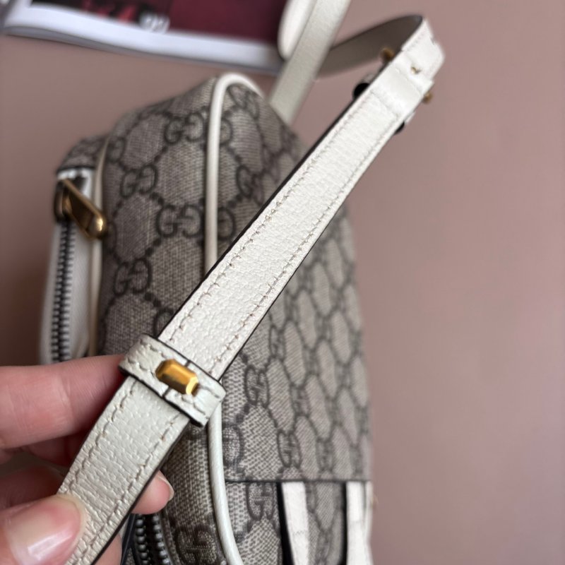 ::GUCCI:: 671682 經典ophidia系列迷你GG supreme帆布印花手提/斜背手機包(白色)-19