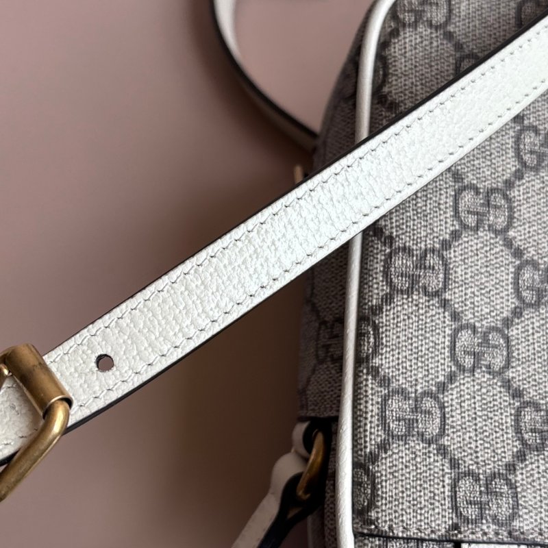 ::GUCCI:: 671682 經典ophidia系列迷你GG supreme帆布印花手提/斜背手機包(白色)-21
