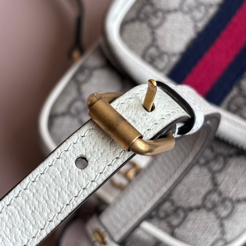 ::GUCCI:: 671682 經典ophidia系列迷你GG supreme帆布印花手提/斜背手機包(白色)-22
