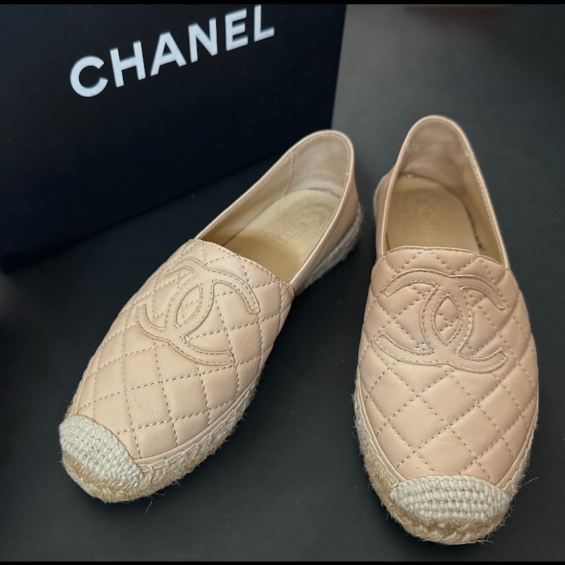 Chanel經典草編鉛筆鞋-5