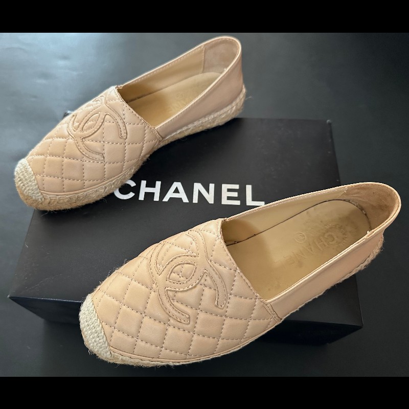 Chanel經典草編鉛筆鞋-6