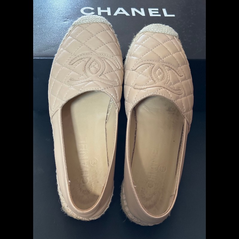 Chanel經典草編鉛筆鞋-7